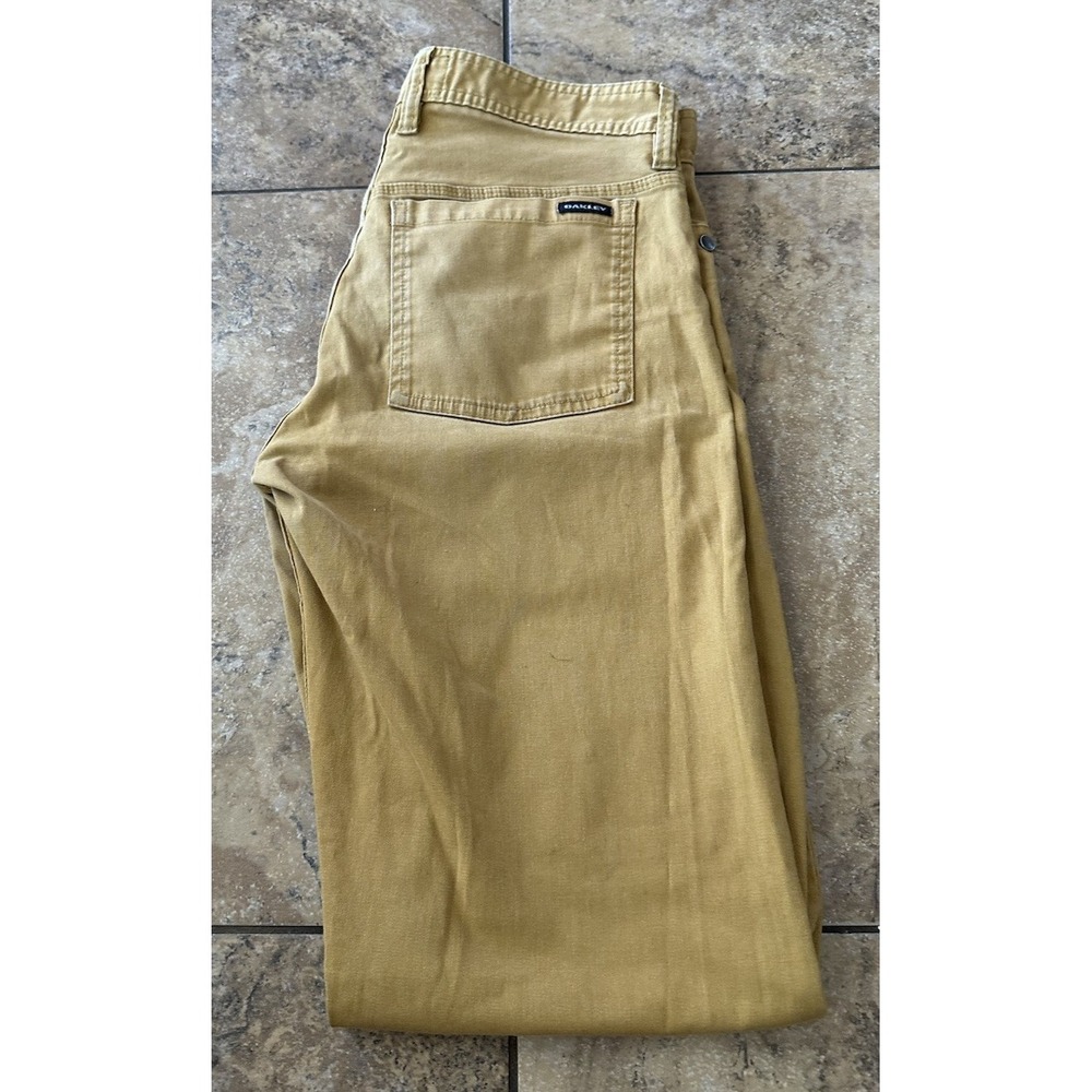 OAKLEY Men's Tan Slim Straight  Fit Pants 30X32 Fit 30x31 Blemish